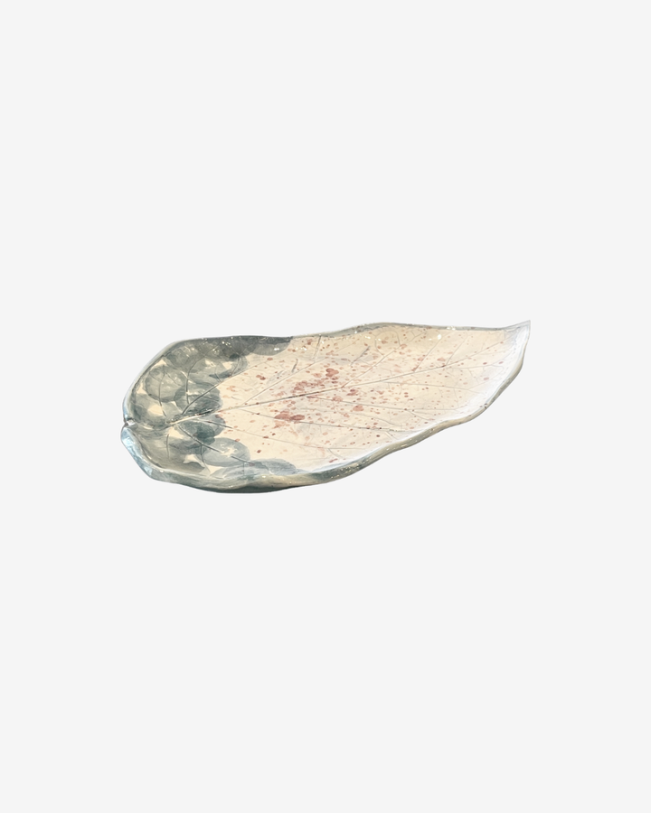 Barg Hand-Painted Leaf Ceramic Plate (21.5cm)