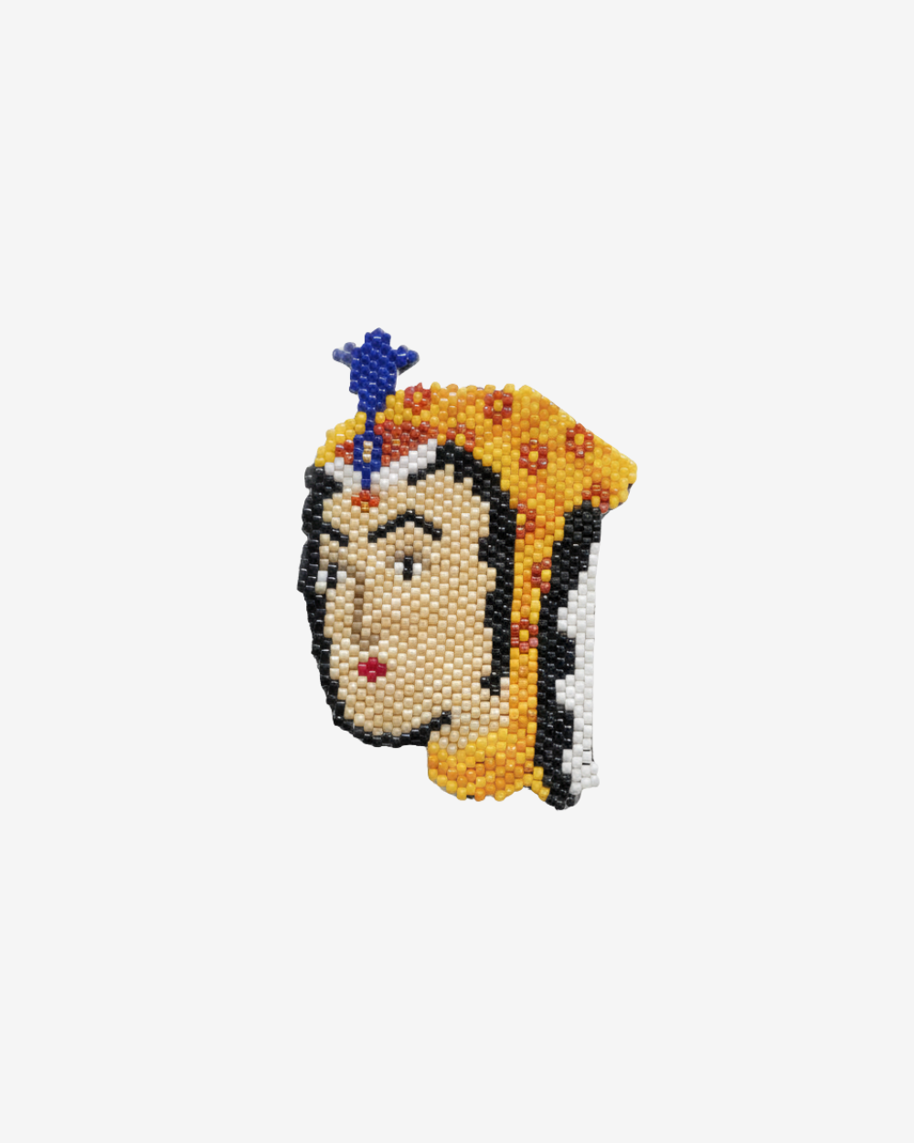 Chehreh Hand-Beaded Artisan Portrait Brooch