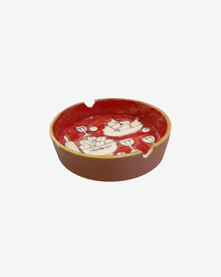 Ghesseh Artisan Hand-Painted Ceramic Ashtray