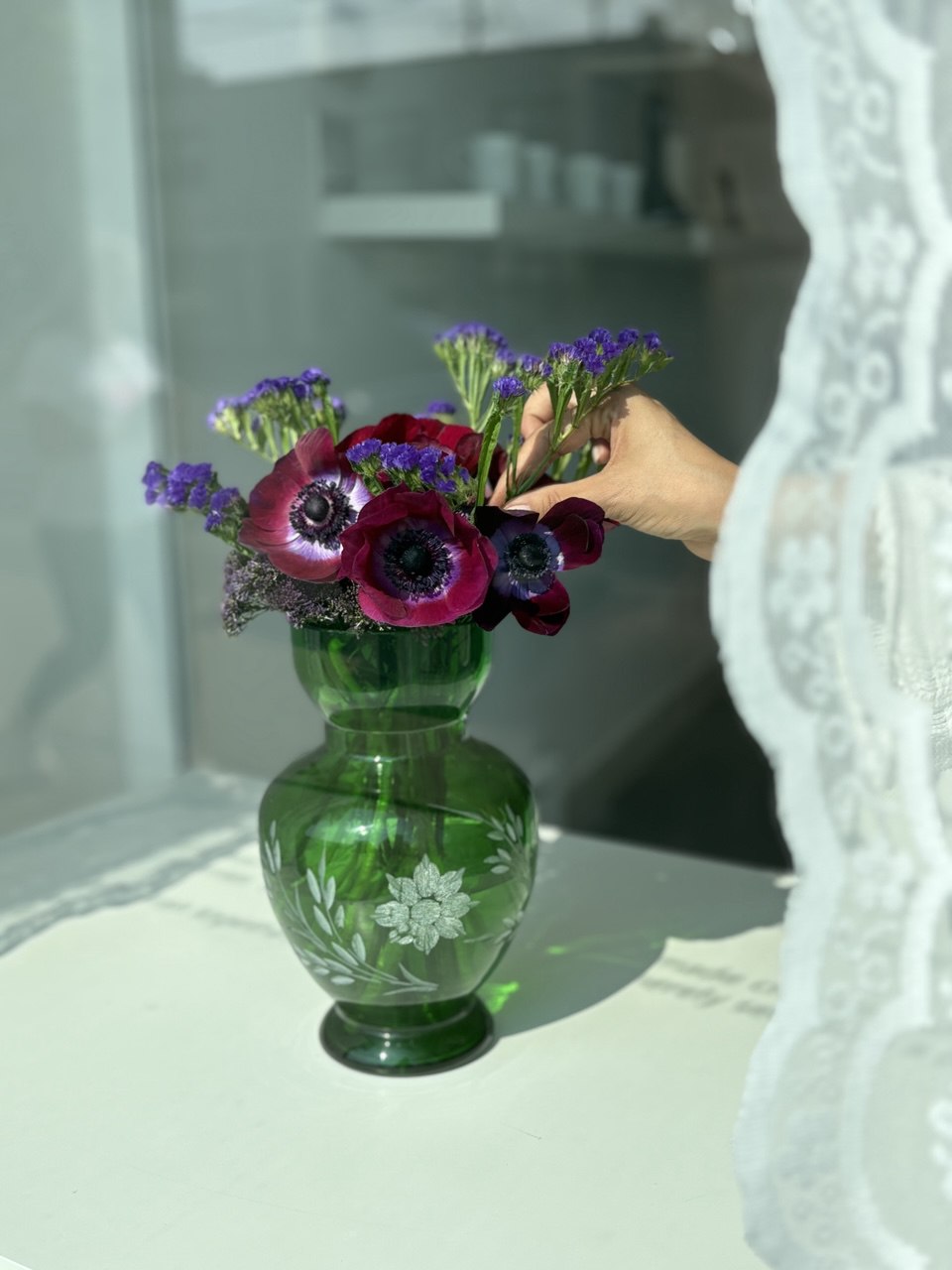 Handcrafted Cut Glass Vase