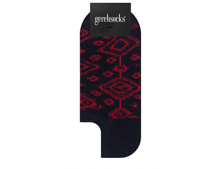 Persian Inspired Short Cotton Socks – Unisex Artistic Design