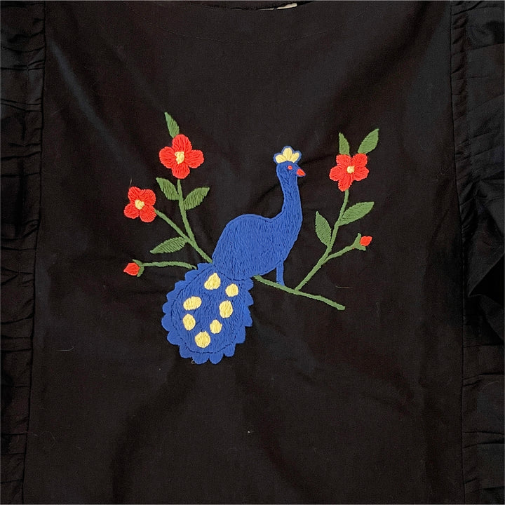 Tavos Artisan Embroidered Ruffle Top