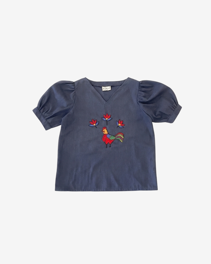 Khoros Hand-Embroidered Artisan Cotton Top