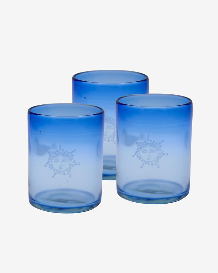 Meybod Artisan-Detailed Blue Glass