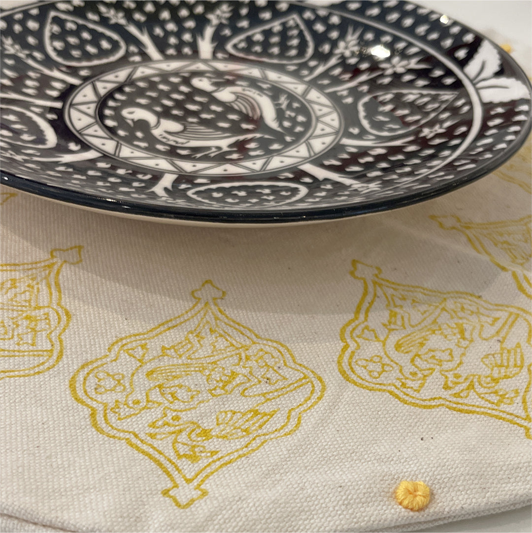 Plate mat 35cm Ghalamkari  (Aram)