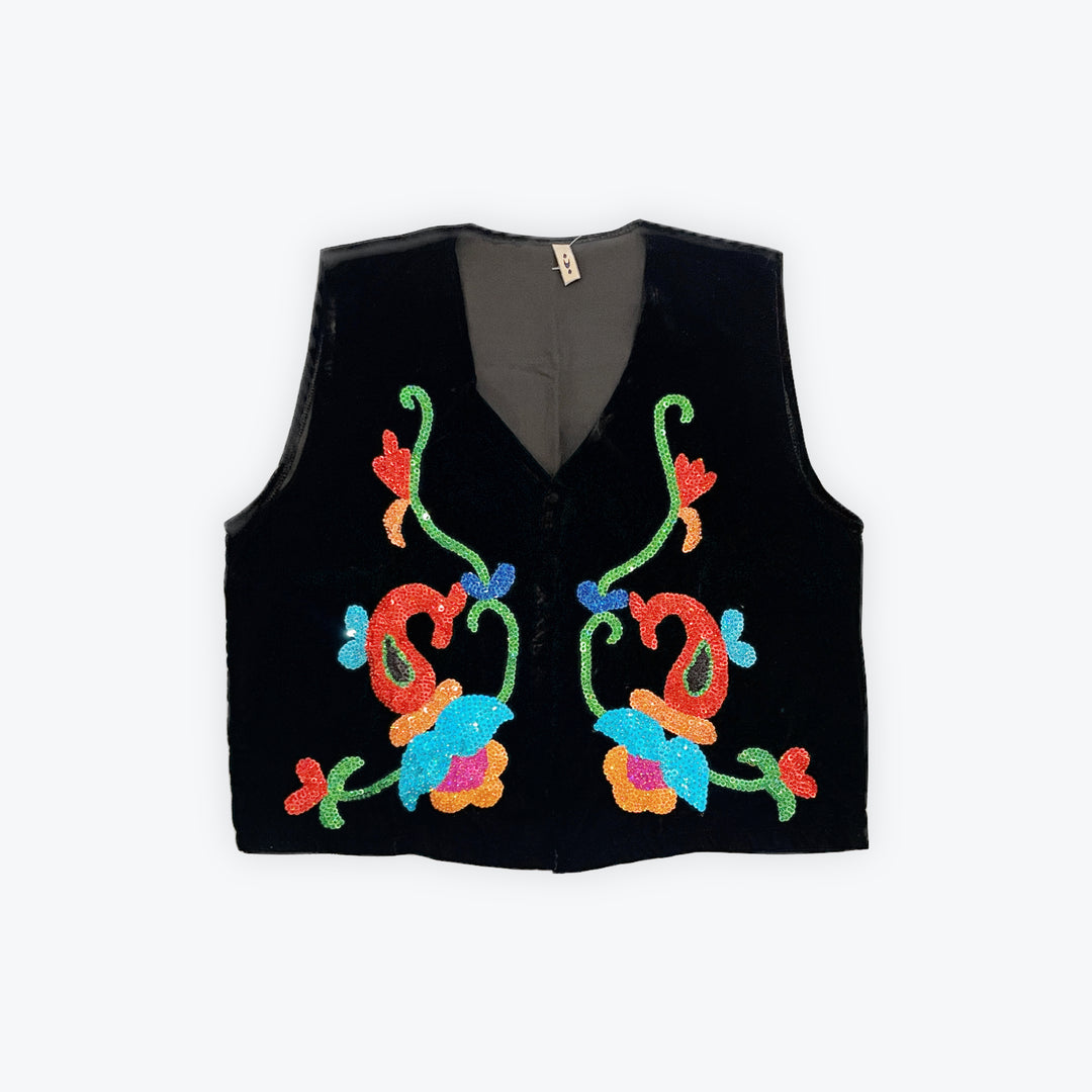 Vest handmade velvet