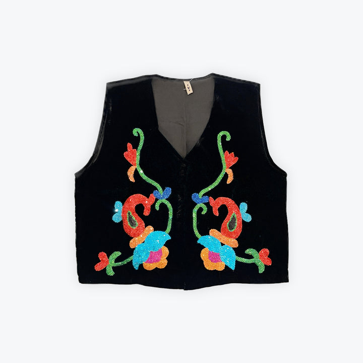 Vest handmade velvet